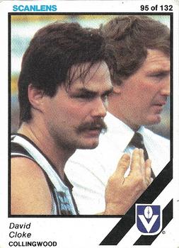 1984 Scanlens VFL #95 David Cloke Front